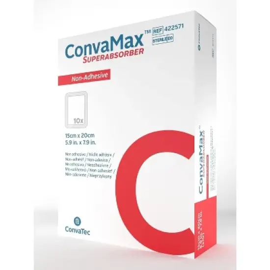 ConvaTec ConvaMax Superabsorber Wound Dressing with High Fluid Retention, Non-Adhesive & Adhesive Options, Multiple Sizes image {8}