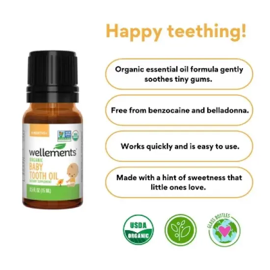 Wellements Organic Baby Tooth Oil - 0.5 fl oz image {2}