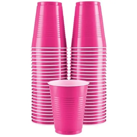 SparkSettings Disposable Plastic Cups 18oz, 50 Pack image {9}