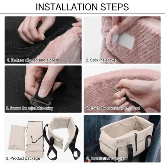 Unique Bargains Portable Dog Car Seat image {3}