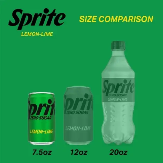 Sprite Zero Sugar Soda - 10pk/7.5 fl oz Mini-Cans image {3}