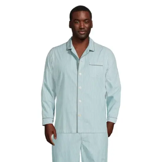 Lands' End Men's Poplin Pajama Shirt image {10}