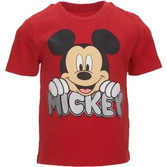 Disney Mickey Mouse Toddler Boys 3 Pack Graphic T-Shirt White/ Red/ Black  image {3}