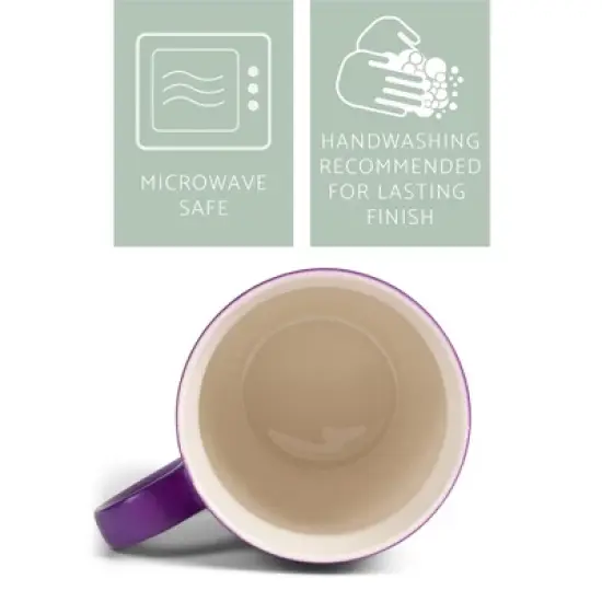 Elanze Designs Romantic Valentines Coffee Cup Mug 12 Ounce Ceramic With Ombre Gradient Be Mine Floral Fox Purple and White image {2}