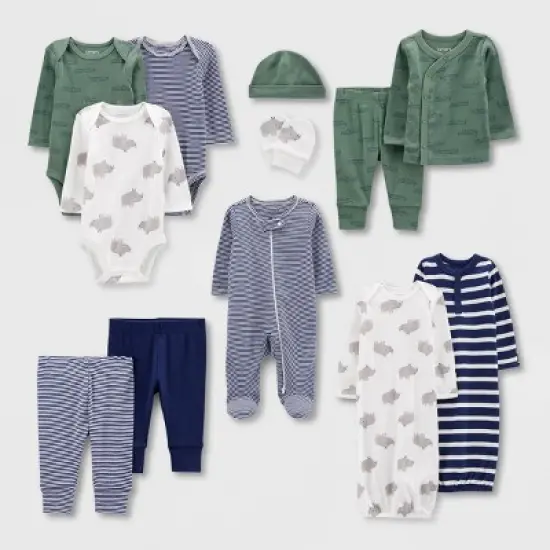 Carter's Just One You&reg; Baby Layette Registry Set - Green/Navy Blue image {8}