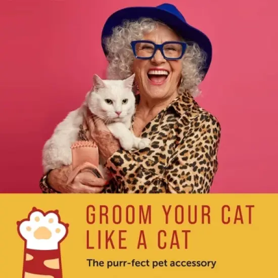 Maplefield Cat Tongue Brush for Playful Bonding - Cat Licker Tongue - Funny Gag Gifts for Cat Lovers - Cat Licking Brush (1 Pack) image {2}