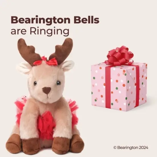 Bearington Darling Dancer Ballerina Reindeer Stuffed Animal, 7 In Stuffed Reindeer Christmas Doll, Ideal Christmas Plush Toys Gift image {3}