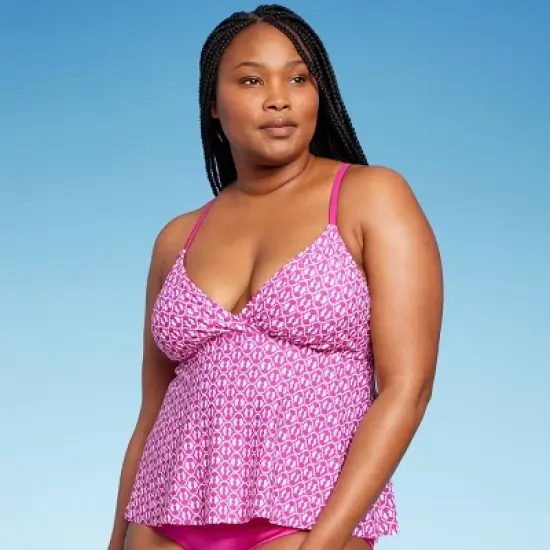 Women's Crossback Tankini Top - Kona Sol&trade; Pink image {7}