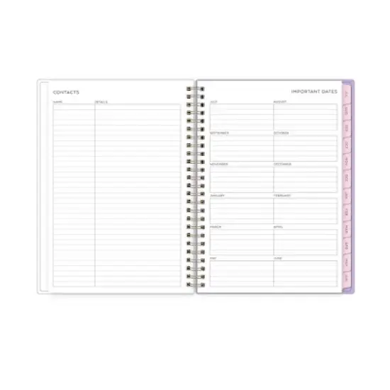 Blue Sky 2025-2026 Yao Cheng Weekly/Monthly Wirebound Planner Notes 5.875x8.625 Printed Hydrangeas Lavender image {8}