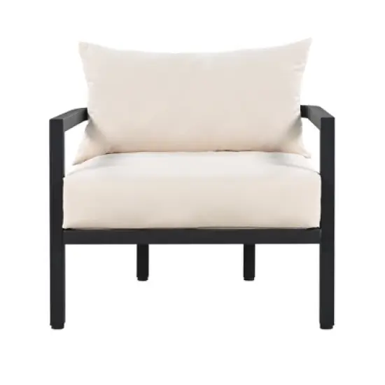 4-Piece Outdoor 5-Seater Steel Cnversation Sofa Set with Coffee Table, Waterproof, Anti-rust and Anti-UV image {5}