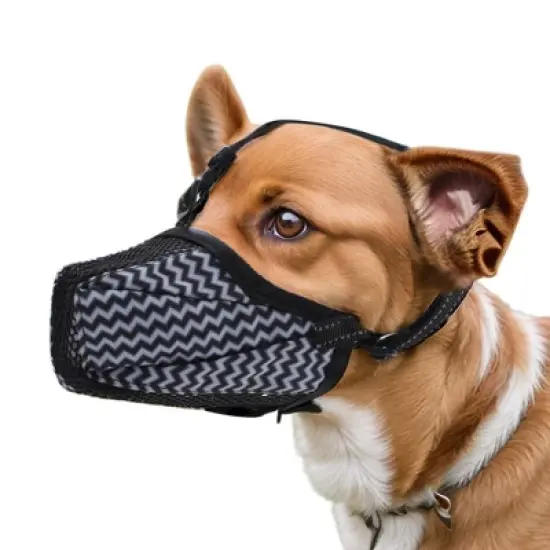 Unique Bargains Dog Muzzle with Reflective Adjustable Strap Gray 1 Pc image {6}