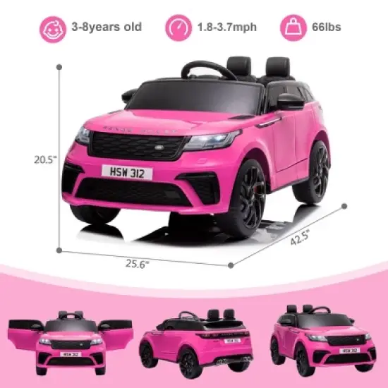 Sandinrayli 12-Volt Kids Ride On Car Licensed Land Rover Battery Powered Electric Vehicle Toy with Remote Control image {9}