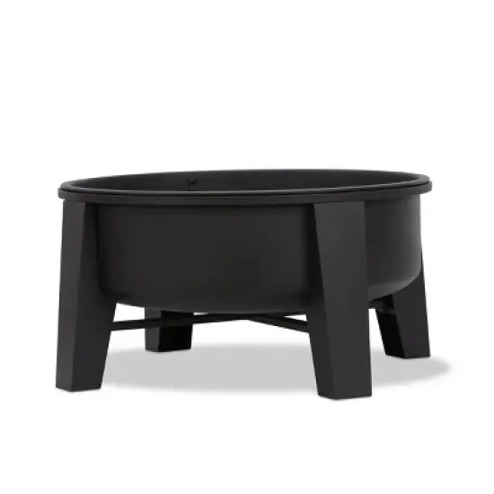 Forsyth Fire Pit - Black - Real Flame image {1}