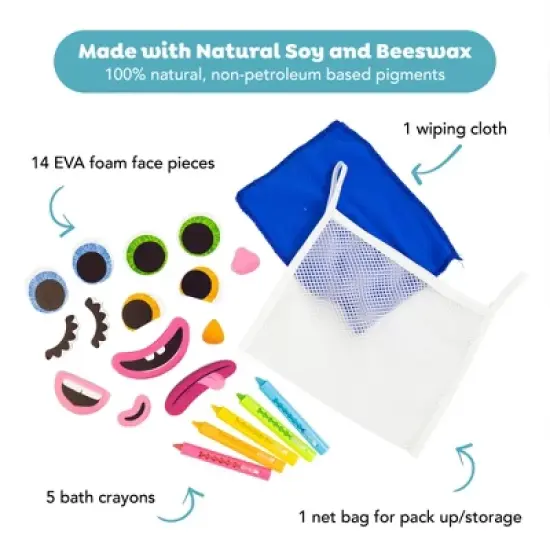 Tiger Tribe Foam Sticky Bath Faces for Tiles & Bath image {1}