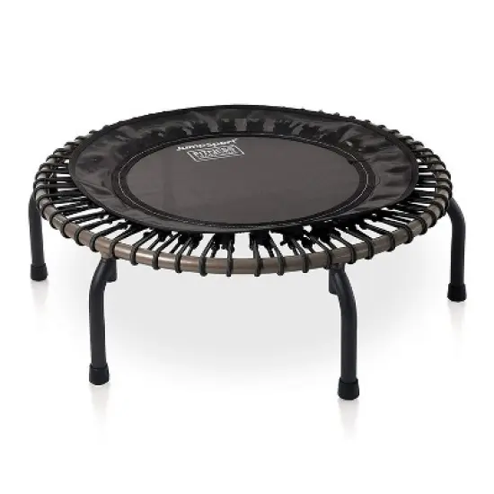 JumpSport 350 PRO Indoor Heavy Duty Lightweight 39-Inch Fitness Trampoline with Handle Bar Accessory, Black image {1}