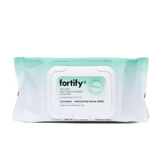 Fortify+ Natural Bacteria Fighting Skincare Cleansing & Protecting Facial Wipes - 30ct image {5}