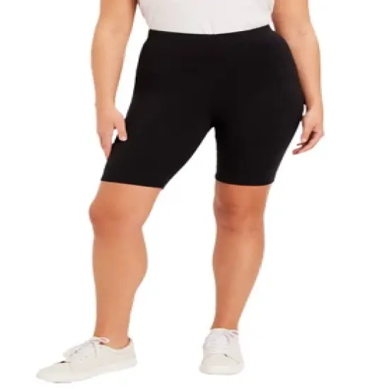 June + Vie by Roaman's Women&rsquo;s Plus Size Classic Bike Shorts image {1}