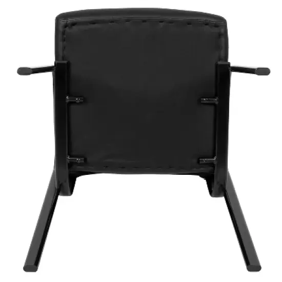 Flash Furniture Darwin Flash Fundamentals Black LeatherSoft Executive Reception Chair with Black Metal Frame image {9}