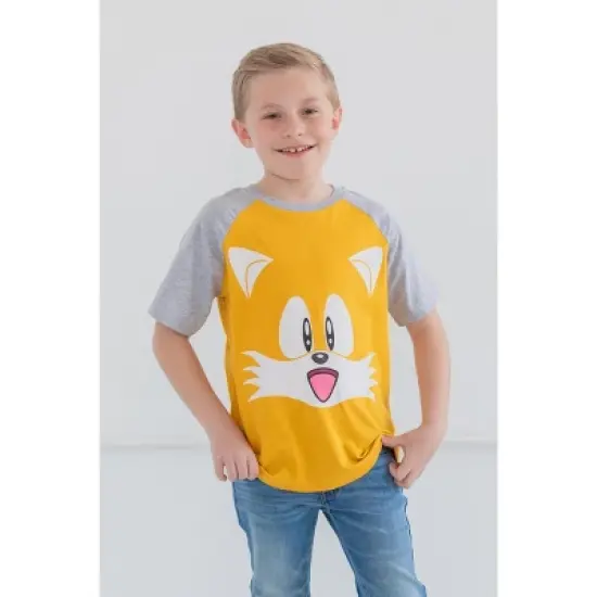 SEGA Sonic The Hedgehog Knuckles Tails 3 Pack Graphic T-Shirts Red/Blue/Yellow Little Kid to Big Kid image {3}