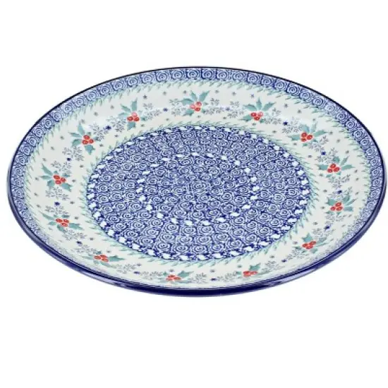 Blue Rose Polish Pottery Ceramika Artystyczna Dinner Plate image {6}