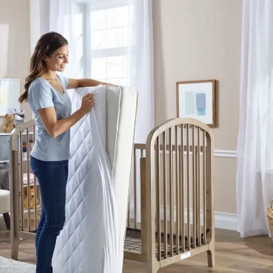Sealy Naturals Cotton Fitted Crib & Toddler Mattress Pad image {4}