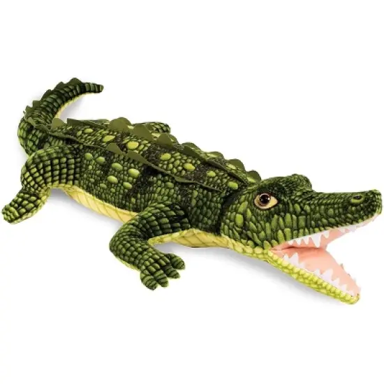Underwraps Real Planet Open Mouth Crocodile Green 51.25 Inch Realistic Soft Plush image {1}