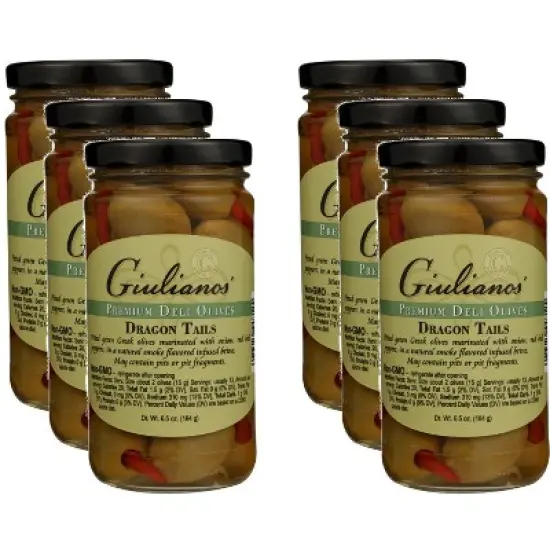 Giuliano Dragon Tails Olives - Case of 6 - 7 oz. image {3}