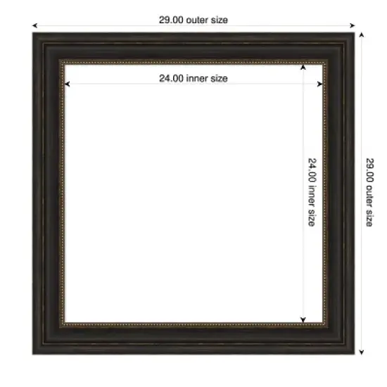 Amanti Art Accent Bronze Framed Dry Erase Magnetic Board 29 x 29 in. image {4}