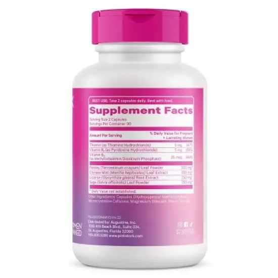 Pink Stork No Flow Dietary Supplement Capsules - 60ct image {1}