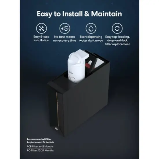 BRIO Tankless RO Reverse Osmosis Water Filtration System Black image {5}