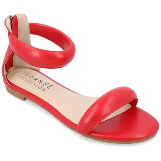 Journee Collection Womens Peytonn Back Heel Zip Ankle Strap Sandals image {10}