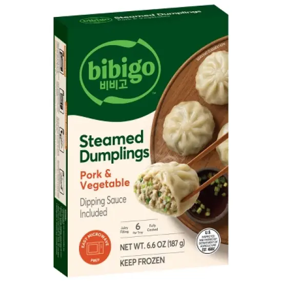Bibigo Frozen Steamed Dumplings Pork & Vegetable - 6.6oz image {7}