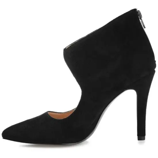 Journee Collection Womens Junniper Back Heel Zip High Stiletto Pointed Toe Pumps image {1}