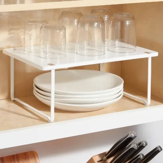 Metal Cabinet Shelf White - Brightroom&trade;: Kitchen Organizer, Shelf Riser, Iron, 15"x10"x6" image {1}