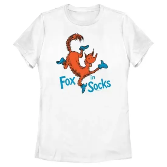 Women's Dr. Seuss Fox in Socks Portrait T-Shirt image {3}