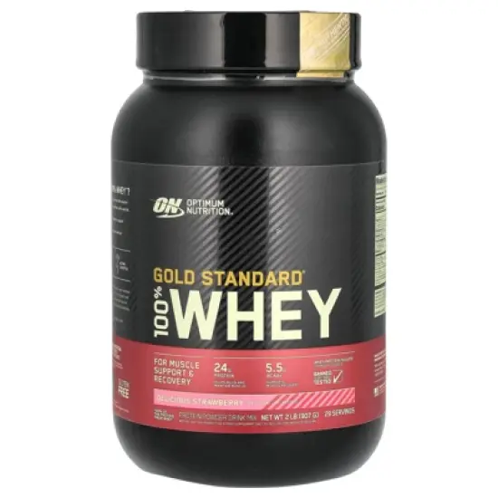 Optimum Nutrition Gold Standard&reg; 100% Whey, Delicious Strawberry, 2 lb (907 g) image {4}
