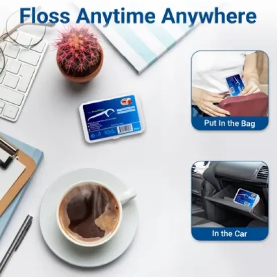YEVYO 100 PCS Dental Floss Picks for Teeth Cleaning - 2-in-1 Tooth Flossers with Grip Handle Dental Pick - Ideal Flossing Picks for Adults, Office image {7}
