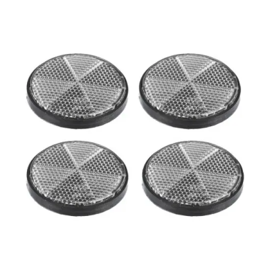 Unique Bargains M6x1.0 Motorcycle Bike Plastic Universal Screw Mount Reflective Warning Reflector 4 Pcs image {8}