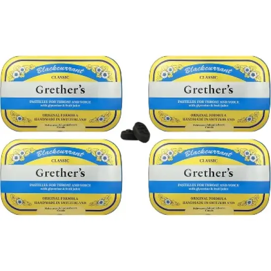 GRETHER'S Pastilles Classic Blackcurrant Natural Remedy Dry Mouth Relief - Soothing Throat & Healthy Voice - Long-Lasting Flavor, Gift for Singers image {7}