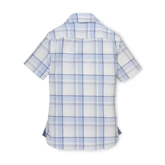 Hope & Henry Boys' Stretch Short Sleeve Button Down Shirt, Infant image {7}