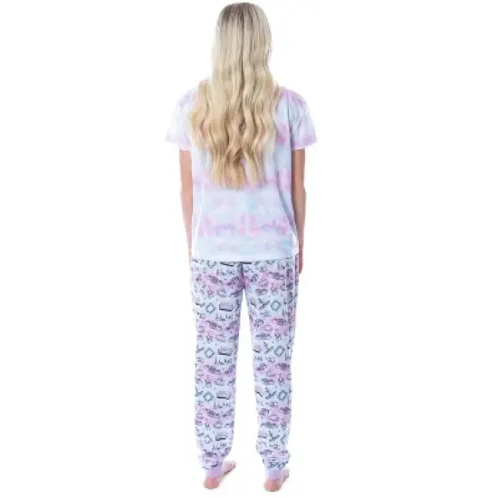 Friends TV Show Logo Womens' Rather Be Watching Sleep Jogger Pajama Set Multicolored image {1}