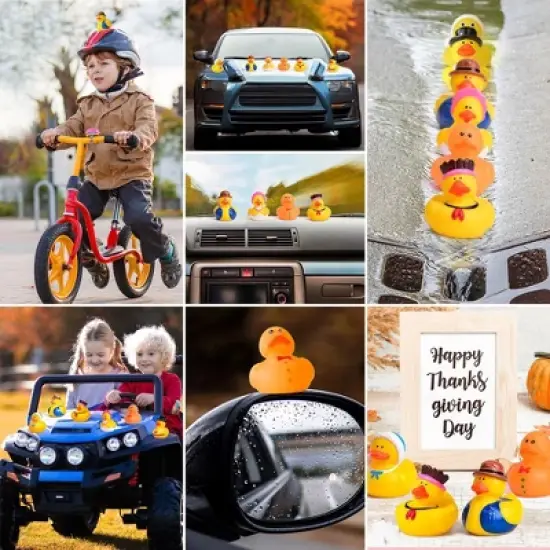 Fun Little Toys 12 PCS Thanks Giving Rubber Duckies image {1}