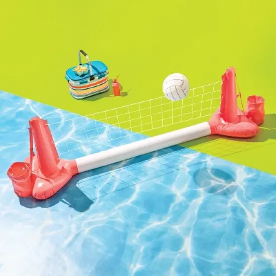Pool Volleyball Set - Sun Squad&trade;: Pool Toys for Ages 14 & Up, PVC Material image {1}