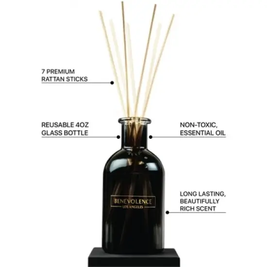 Benevolence LA Aromatherapy Scented Oil Reed Diffuser Set image {1}
