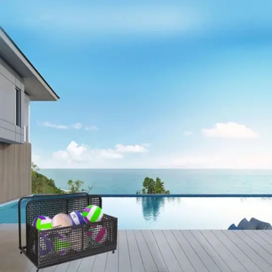 Outdoor Poolside Float Storage Organizer Patio Poolside Float Storage Basket image {3}
