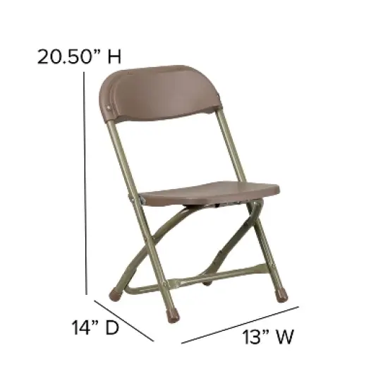 Emma and Oliver 2 Pack Kids Plastic Folding Chair Daycare Home School Furniture image {2}