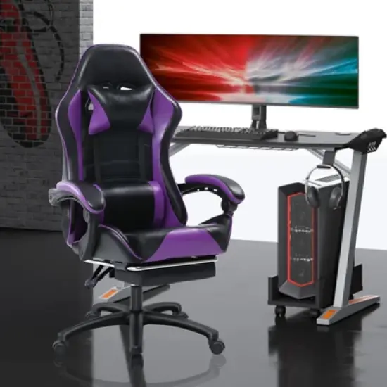 KTMBDW Gaming Chair, Computer Chair with Footrest and Lumbar Support,Height Adjustable Game Chair with 360&deg;-Swivel Seat and Headrest for Office,Gaming image {13}