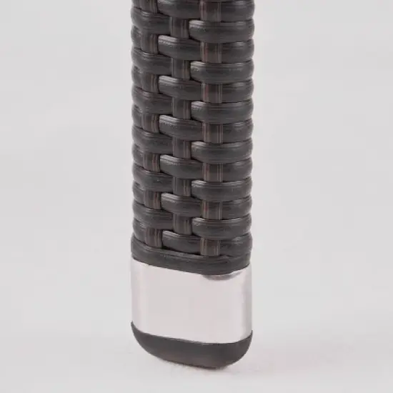 Newcastle 7pc Wood & Wicker Dining Set - Dark Brown - Christopher Knight Home image {4}