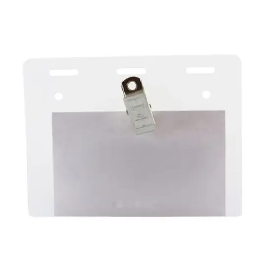 SICURIX Clip Style ID Badge Holder Kit with Printable Inserts, 4" x 3", Pack of 50 image {2}