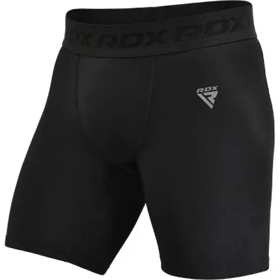 RDX SPORTS T15 Mens Black Compression Shorts, Athletic Wear, Fitness Gear, Training Apparel, High Performance, Gym Shorts, Activewear. image {1}